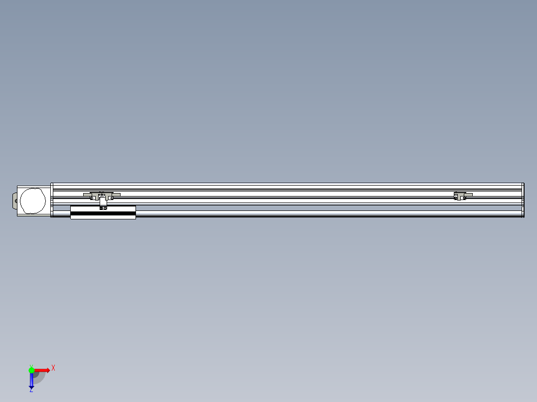 同步带滑台-半封闭B13-L90-S750-L-P40-D3俯视图
