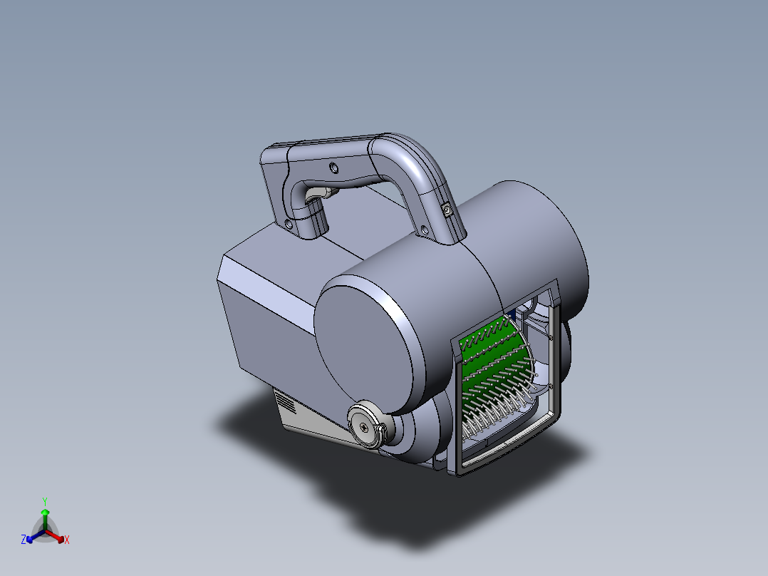 手持电动宠物梳毛机SW三维图=533756=30正等轴测图
