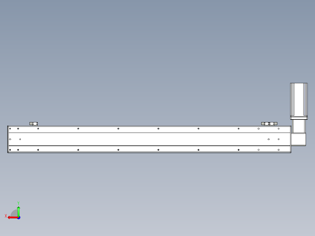 同步带滑台-半封闭B13-L90-S1150-R-Z86-D3后视图