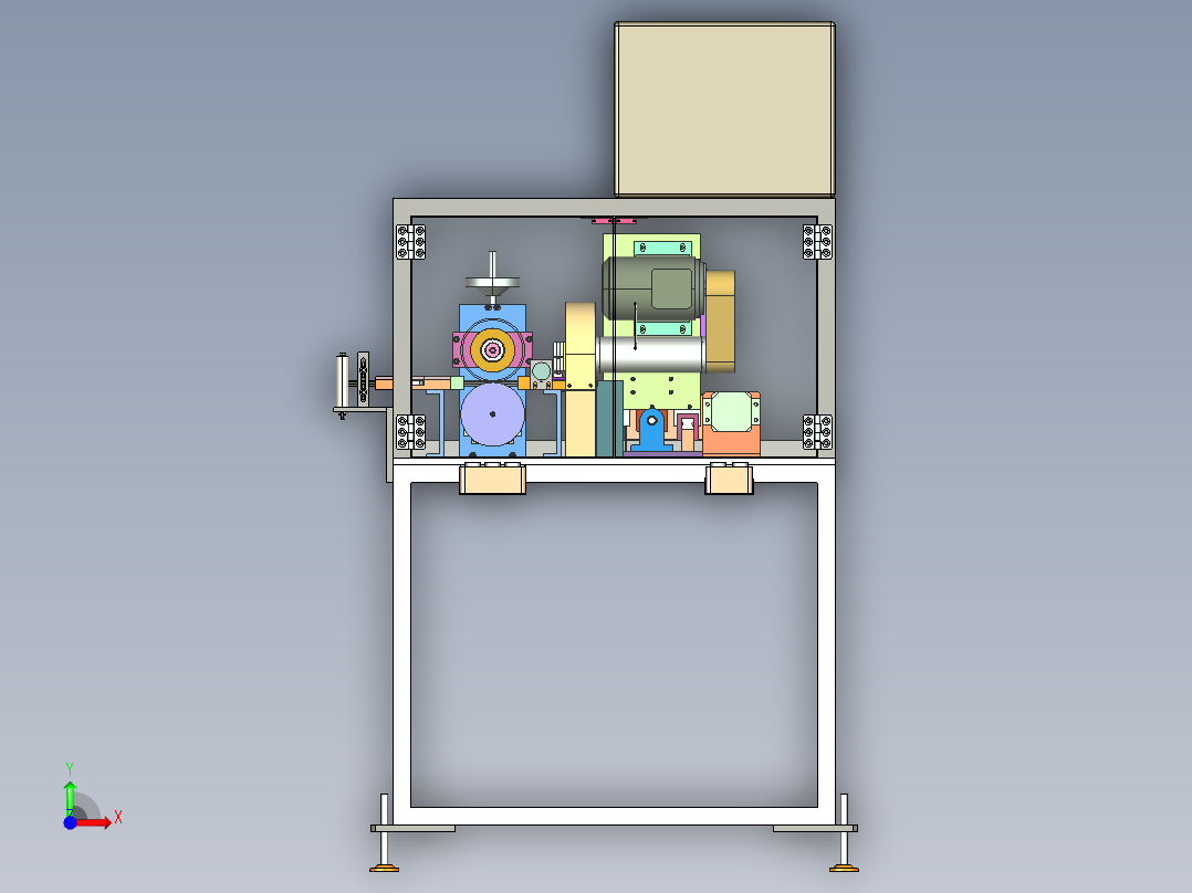 电机带动碟片切割机creo 3.0.zip前视图