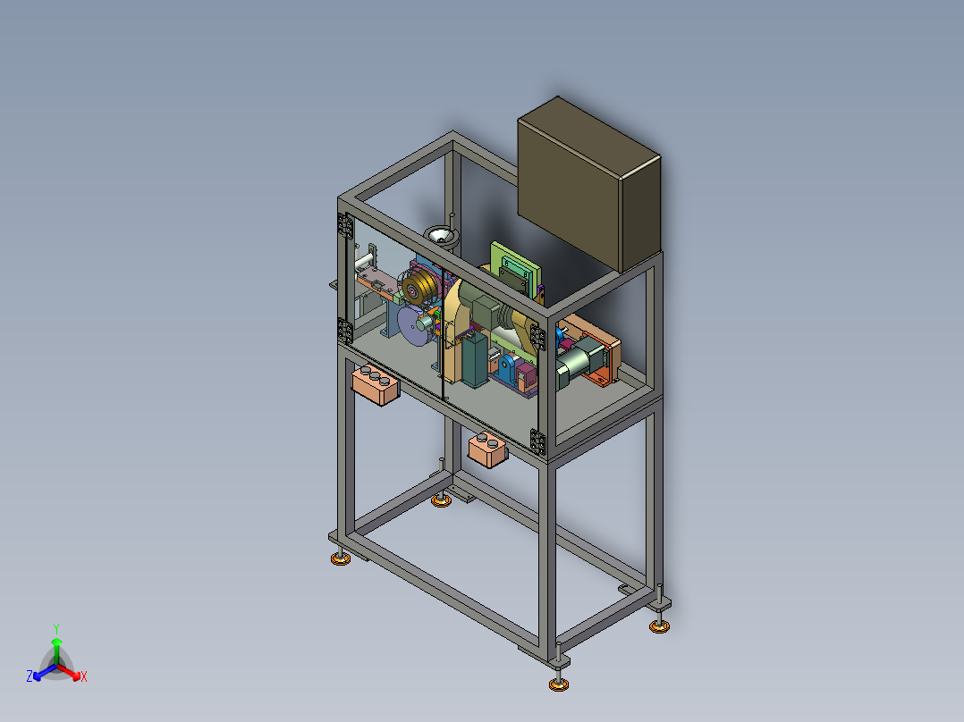 电机带动碟片切割机creo 3.0.zip正等轴测图