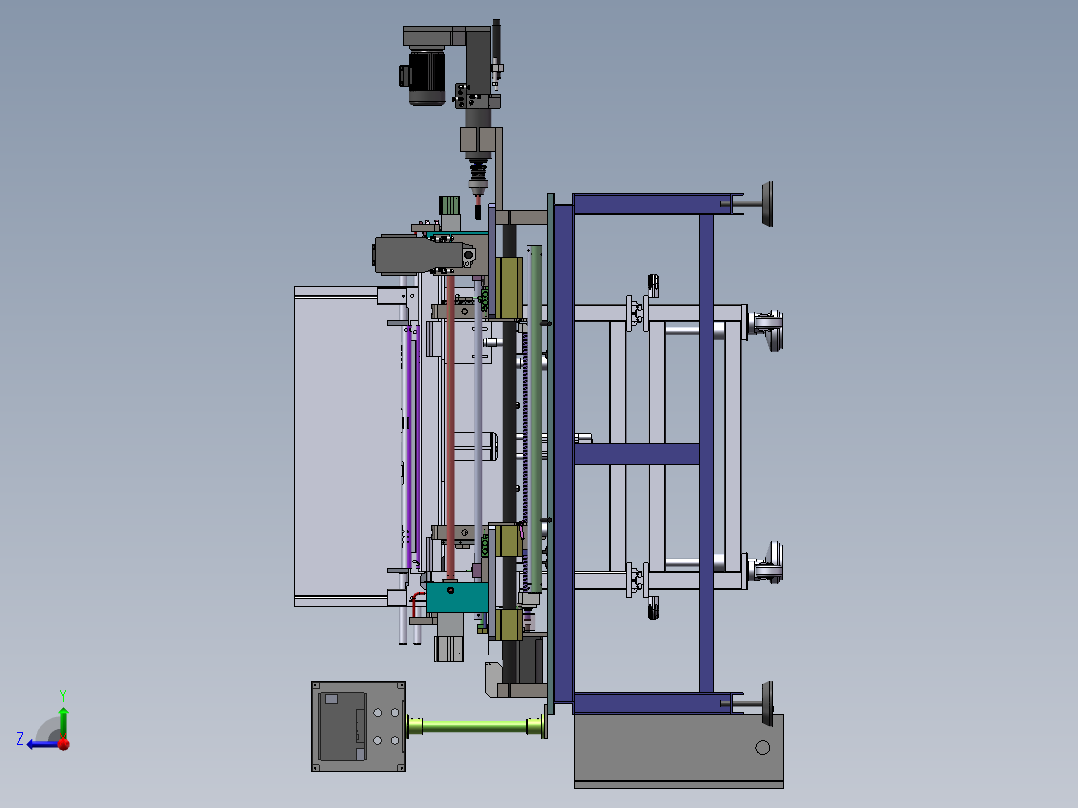 棒材自动加工机sw18右视图