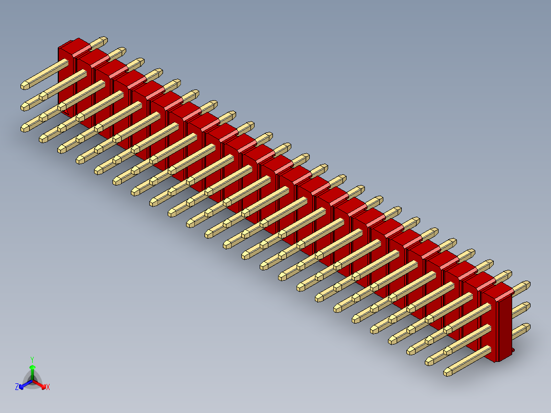 彩色公头100mil（2.54mm）系列-DS1021_red_3x24p_100mil_Type1_rev1.0