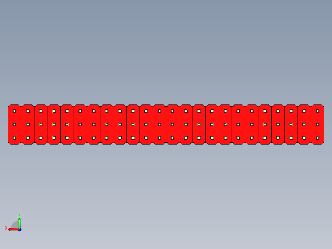 彩色公头100mil（2.54mm）系列-DS1021_red_3x24p_100mil_Type1_rev1.0后视图