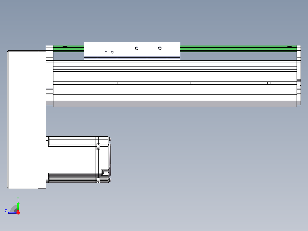 MTH丝杆半封闭模组MT120BS-BM-400W右视图