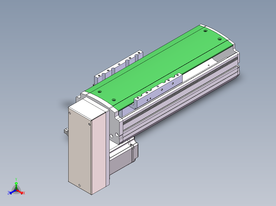 MTH丝杆半封闭模组MT120BS-BM-400W正等轴测图
