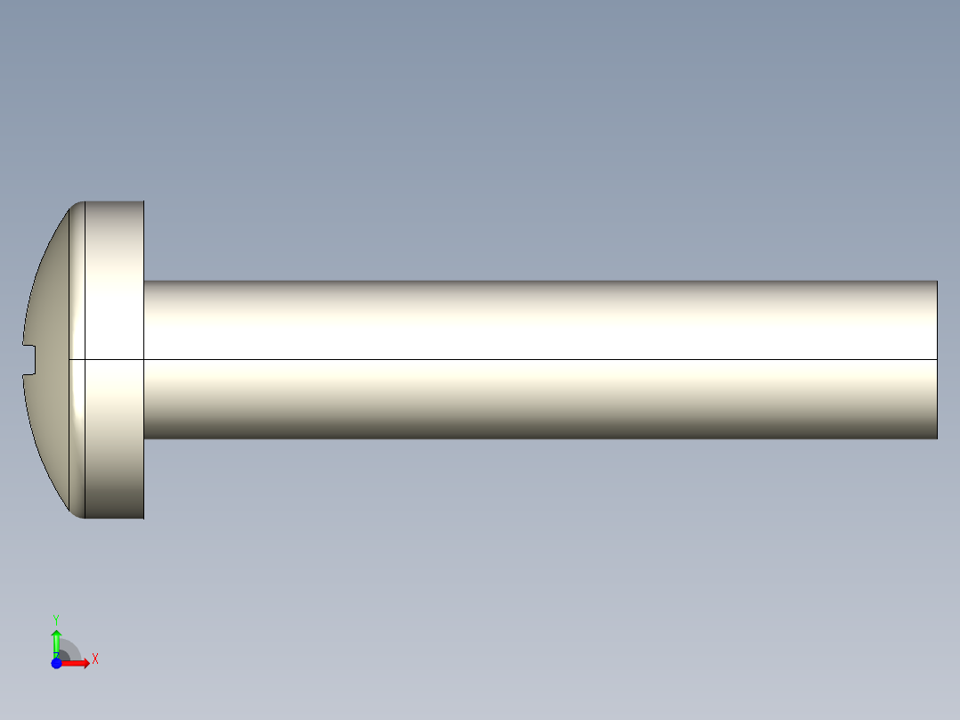 螺丝 M6 十字盘头-M6x30 Screw head.STEP前视图