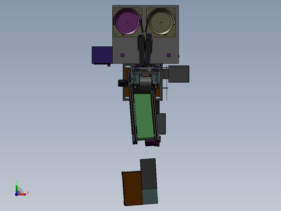 全自动化螺丝包装机前视图