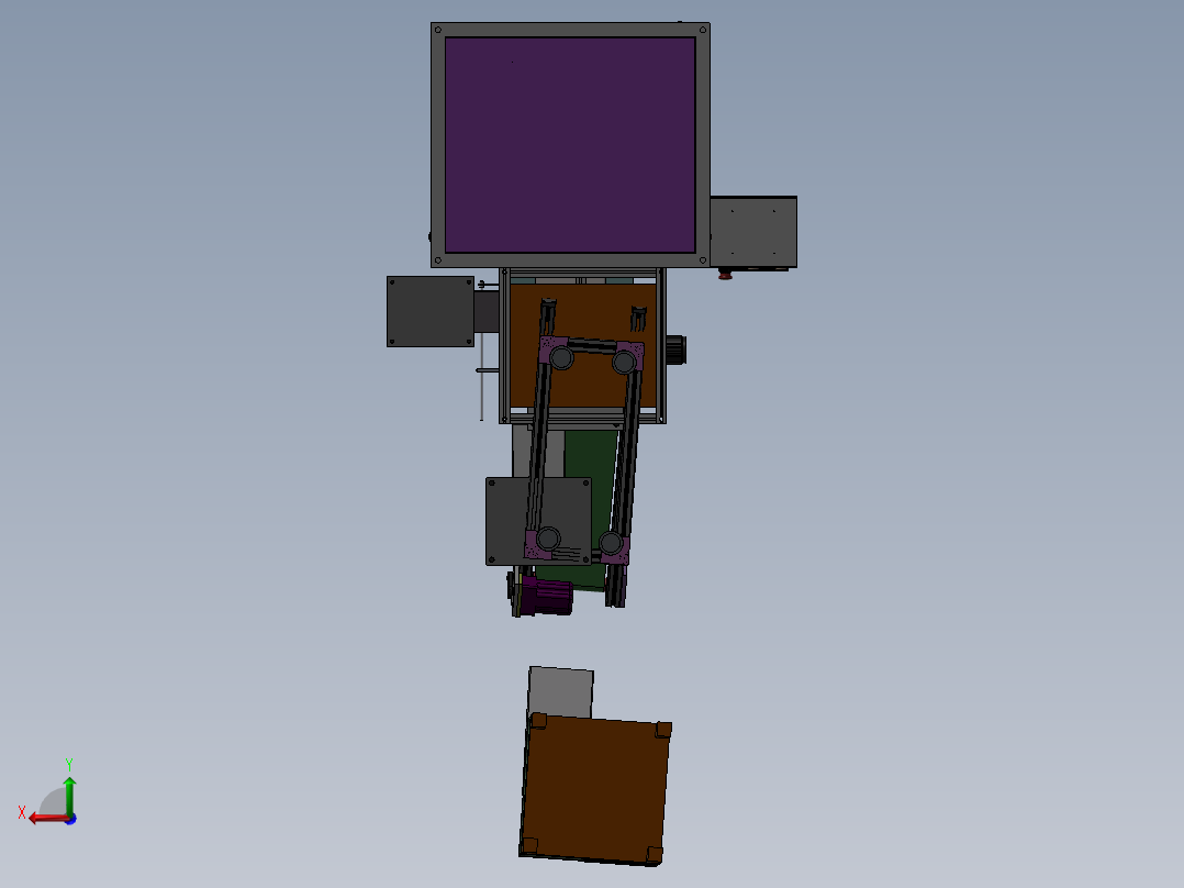 全自动化螺丝包装机后视图