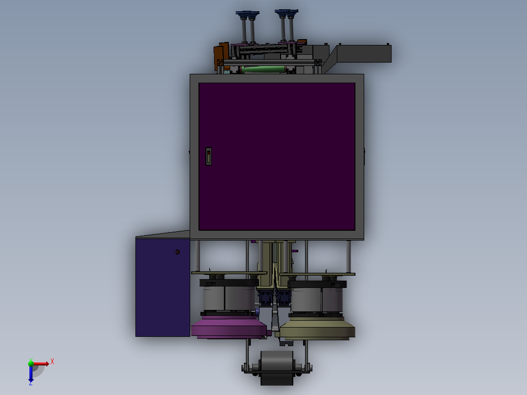 全自动化螺丝包装机俯视图