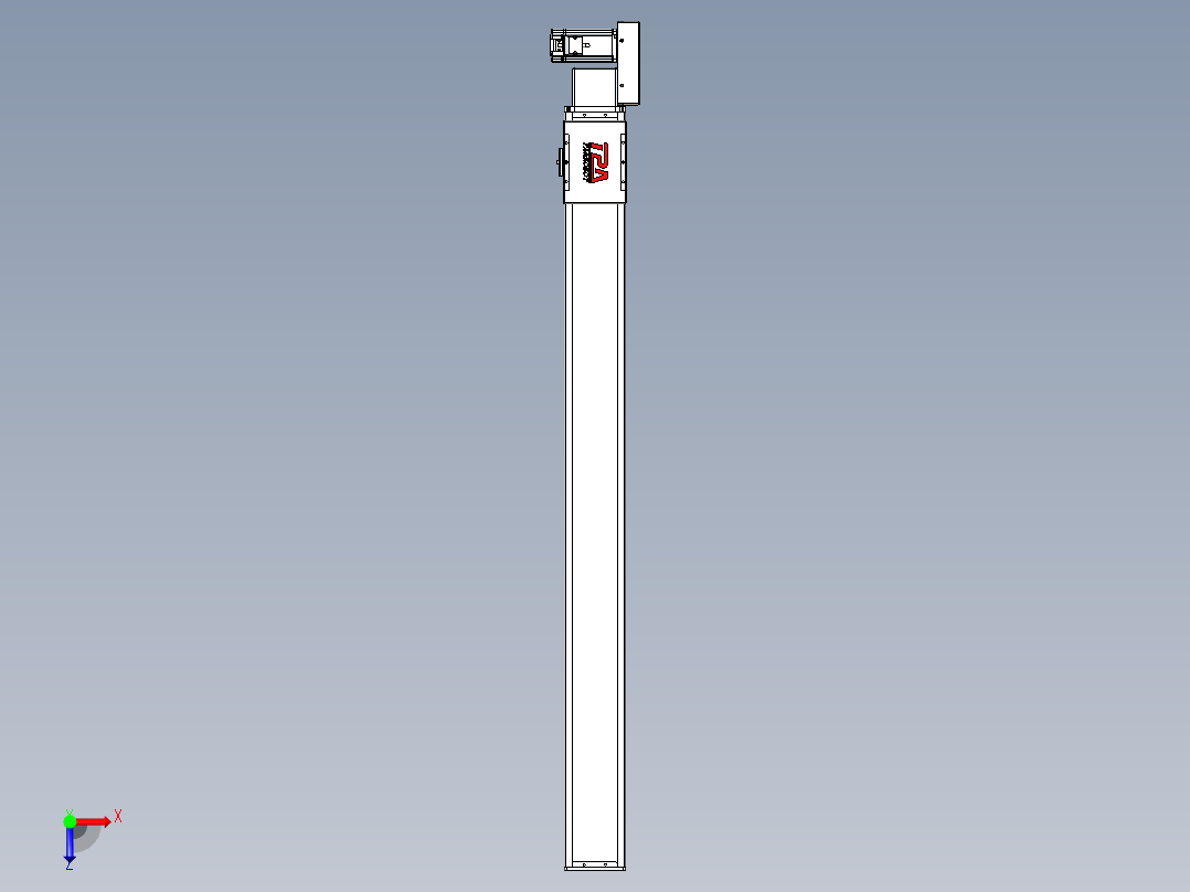 同步带全封闭直线模组TPA-HCB-110D-90-L1150-ML-C-P40-N3俯视图