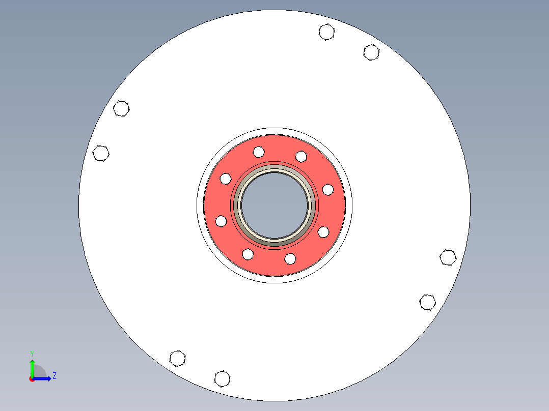 磁力耦合器三维模型左视图