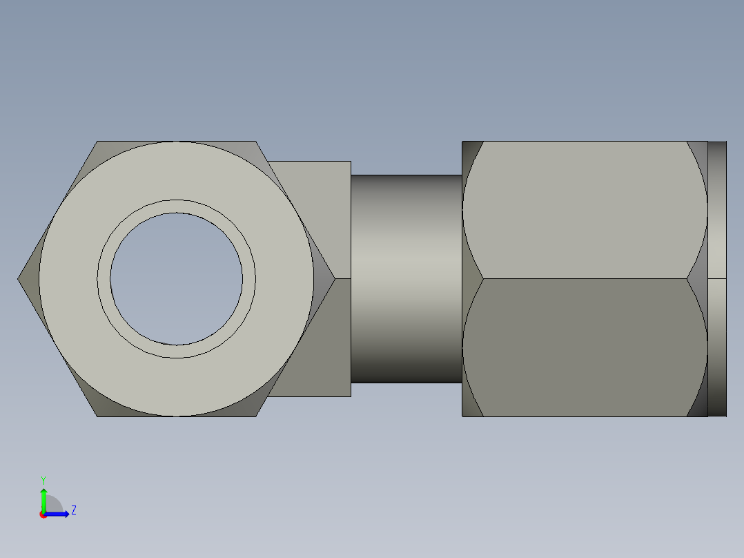 卡套式工业通用硬管接头8_r5bu-s左视图