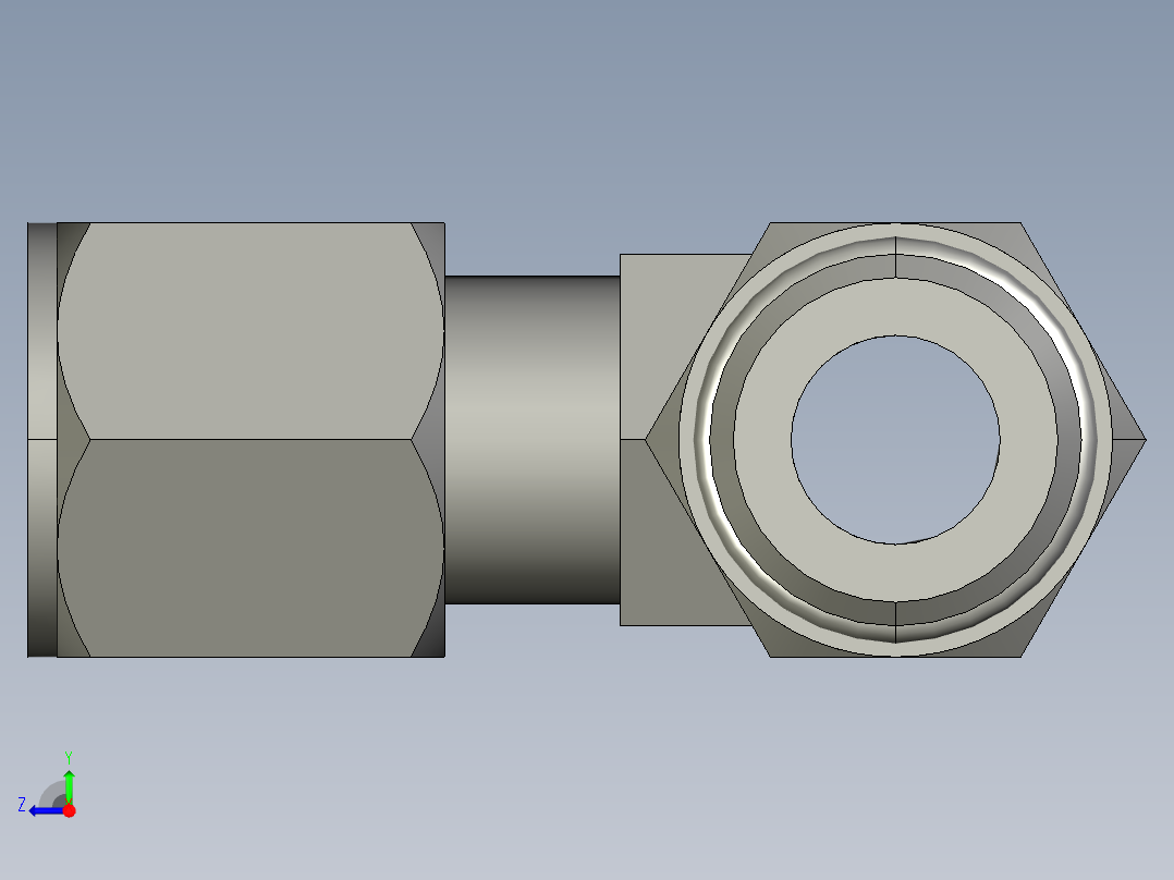 卡套式工业通用硬管接头8_r5bu-s右视图