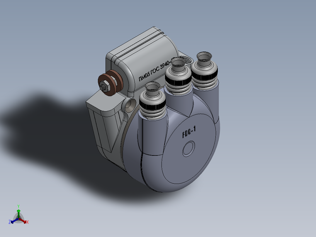 摩托车分配器总成正等轴测图