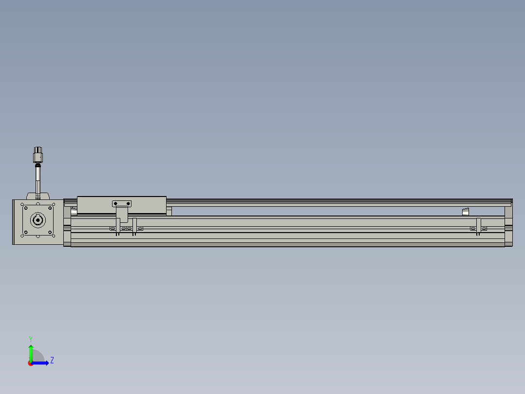 东锦同步带传动-直线滑台模组DH135B-L125-S450-BL-P400W-C3左视图
