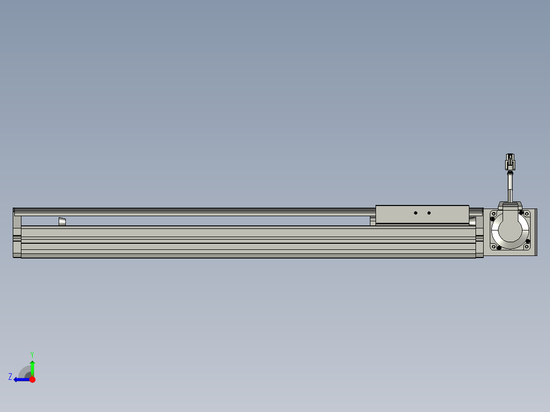 东锦同步带传动-直线滑台模组DH135B-L125-S450-BL-P400W-C3右视图