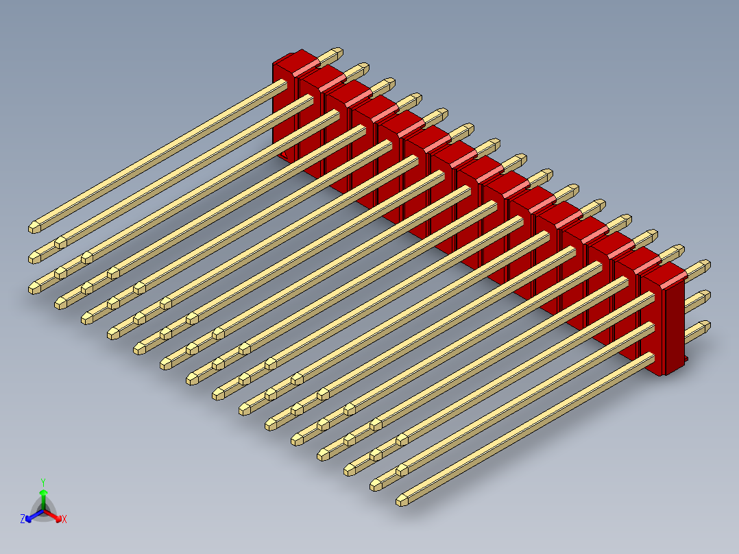彩色公头100mil（2.54mm）系列-DS1021_red_3x15p_100mil_Type43_rev1.0