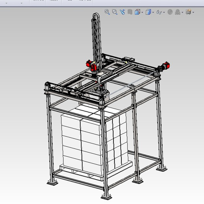四轴码垛机械手3D模型图 非标自动化设备3D图纸3D模型
