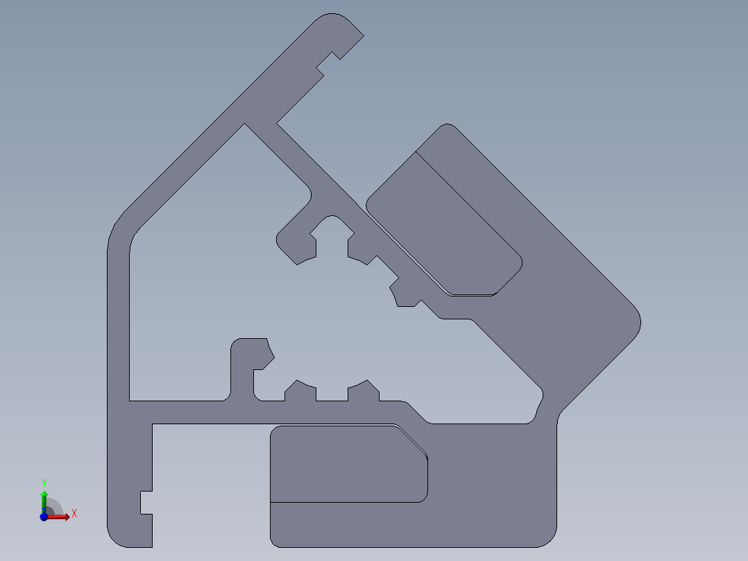 铝型材及其附件1.21.40.040040.R45前视图