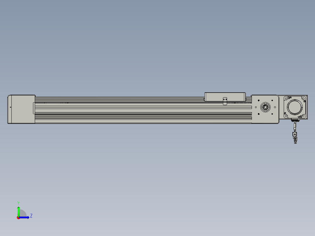 威洛博直线电机模组EB8-L100-S600-BL-P75-MS3左视图