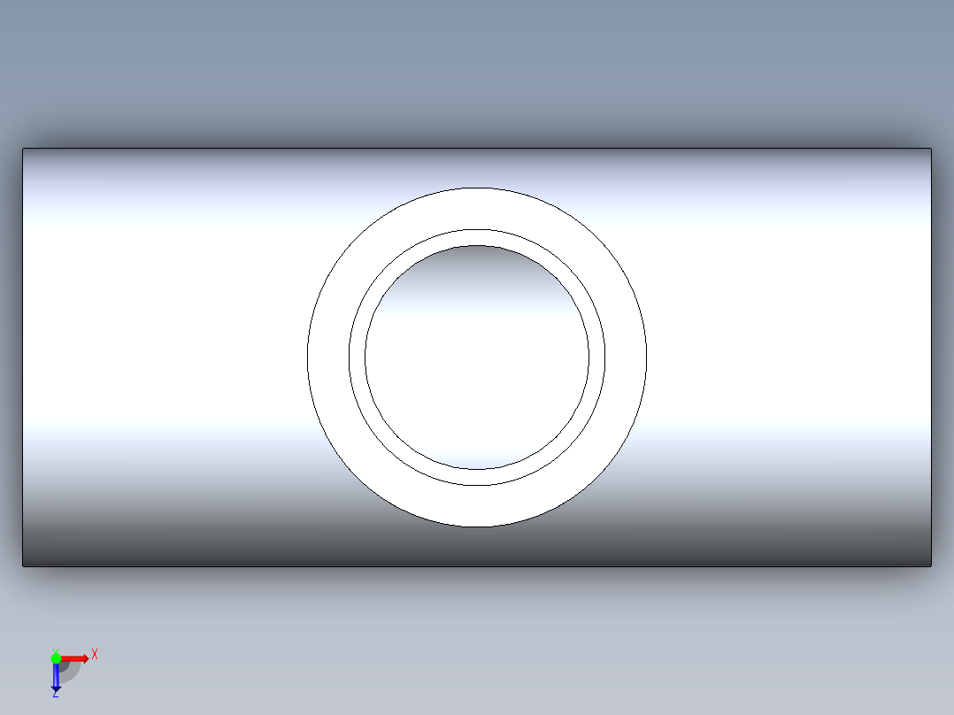 CPVC管件02-Sch80_ReducingTee_SxSxS_9801-131_1in x 0.75in俯视图