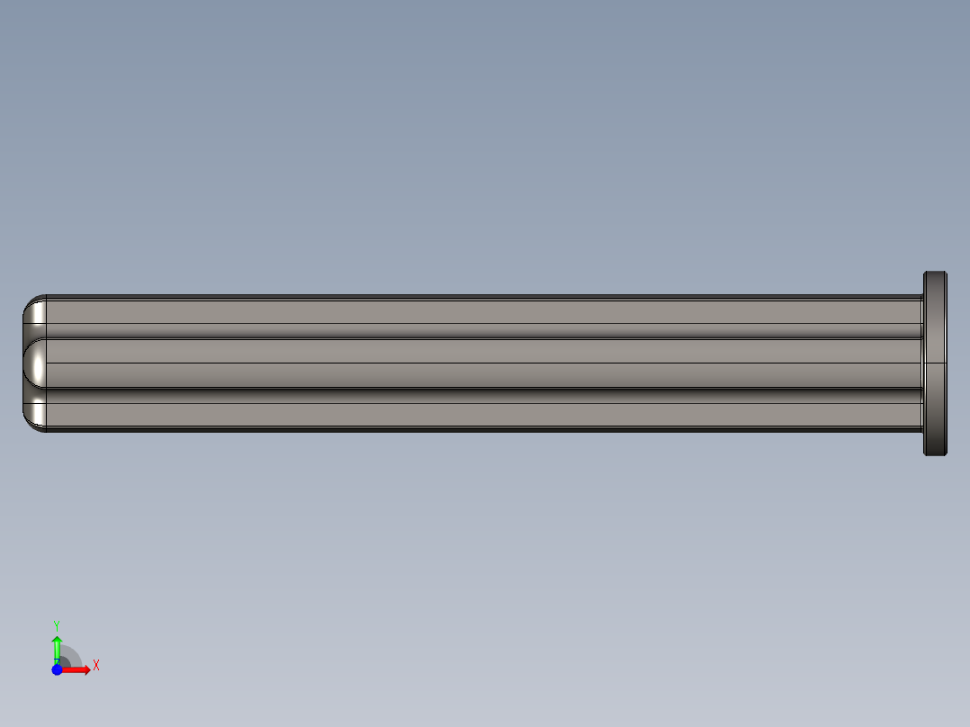 乐高机械组车桥-87083 DkStone Technic Axle 4 with Stop.IGS前视图