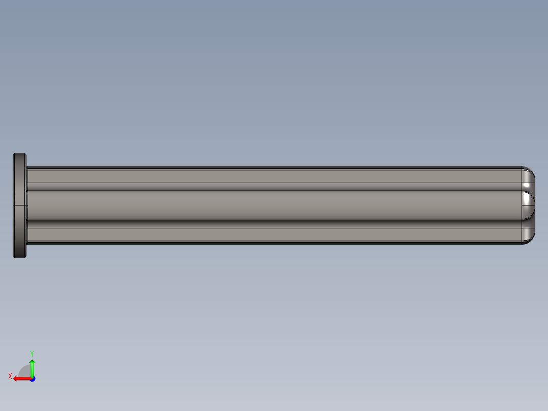 乐高机械组车桥-87083 DkStone Technic Axle 4 with Stop.IGS后视图