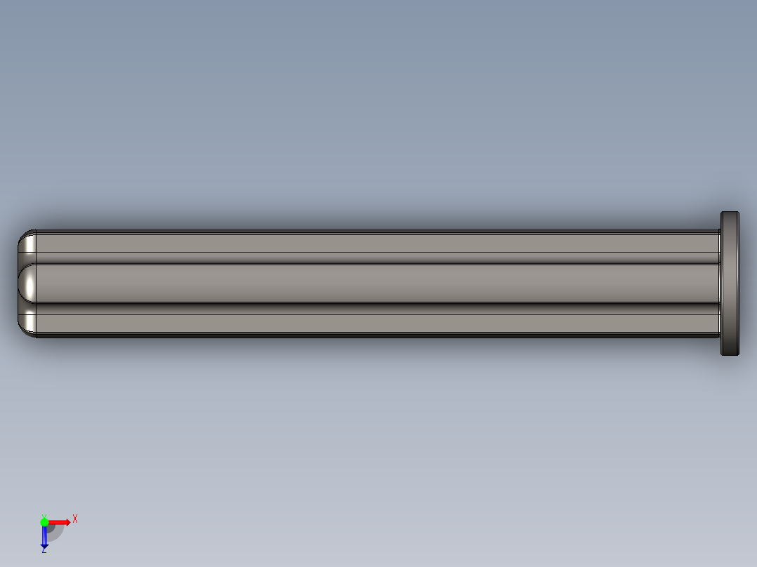 乐高机械组车桥-87083 DkStone Technic Axle 4 with Stop.IGS俯视图