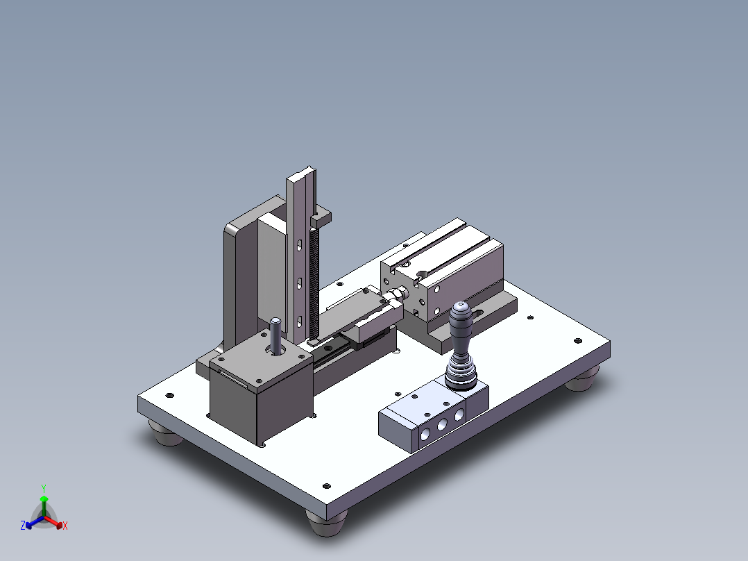 E型卡簧压装机正等轴测图