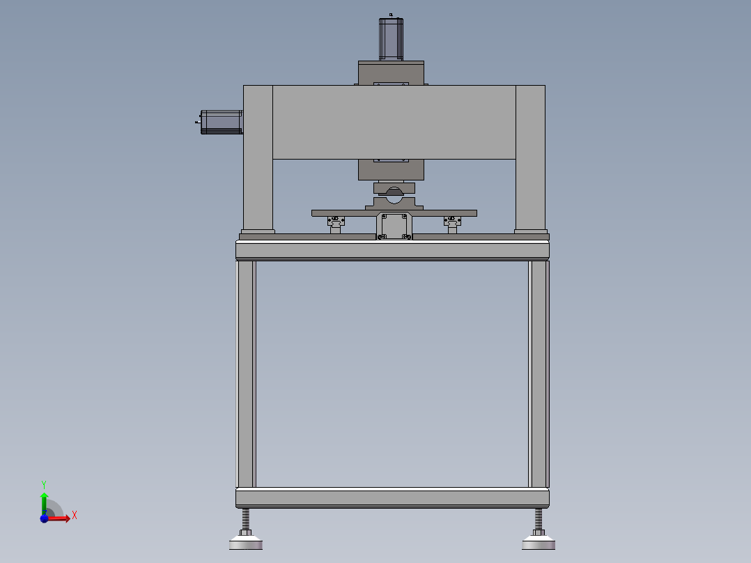 龙门式主轴移动裁断机前视图