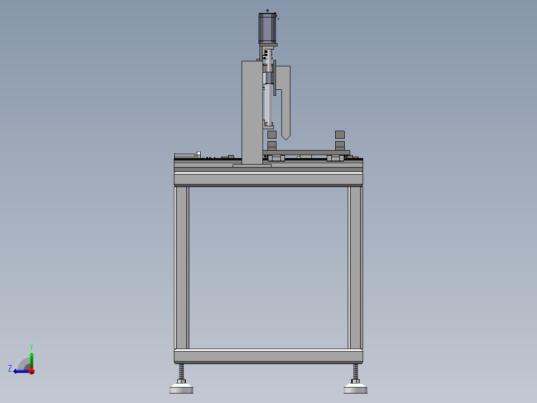 龙门式主轴移动裁断机右视图