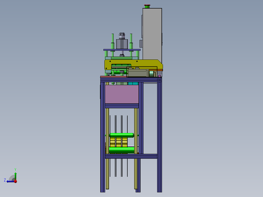 编织带裁断机（sw18+cad+bom）右视图