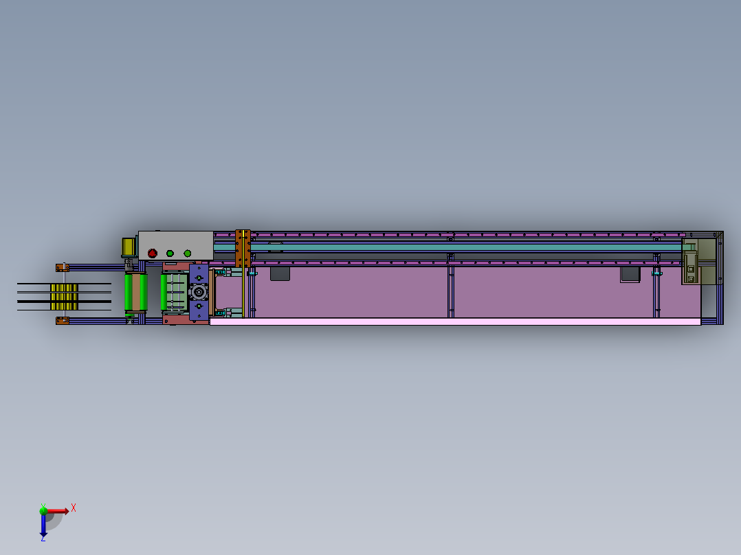 编织带裁断机（sw18+cad+bom）俯视图