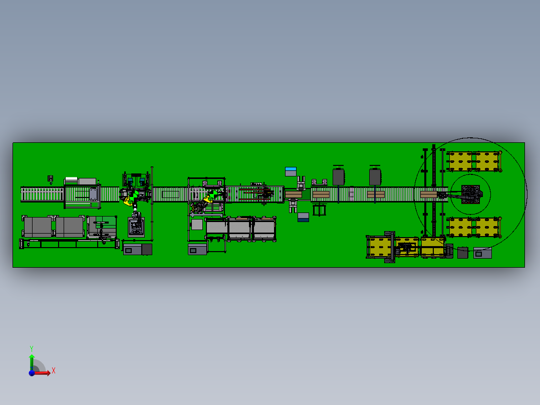 空调全自动包装线sw18可编辑前视图