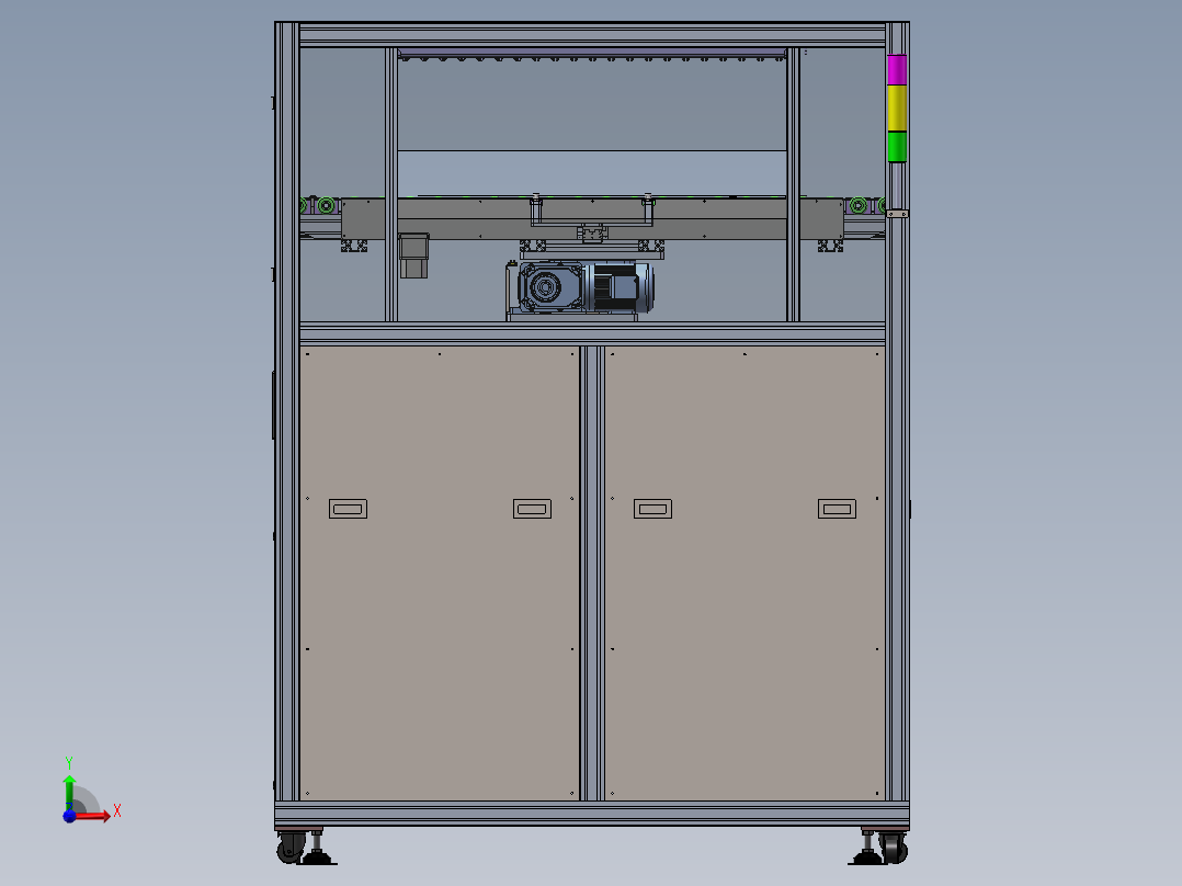 液晶面板旋转换向输送机sw18可编辑前视图