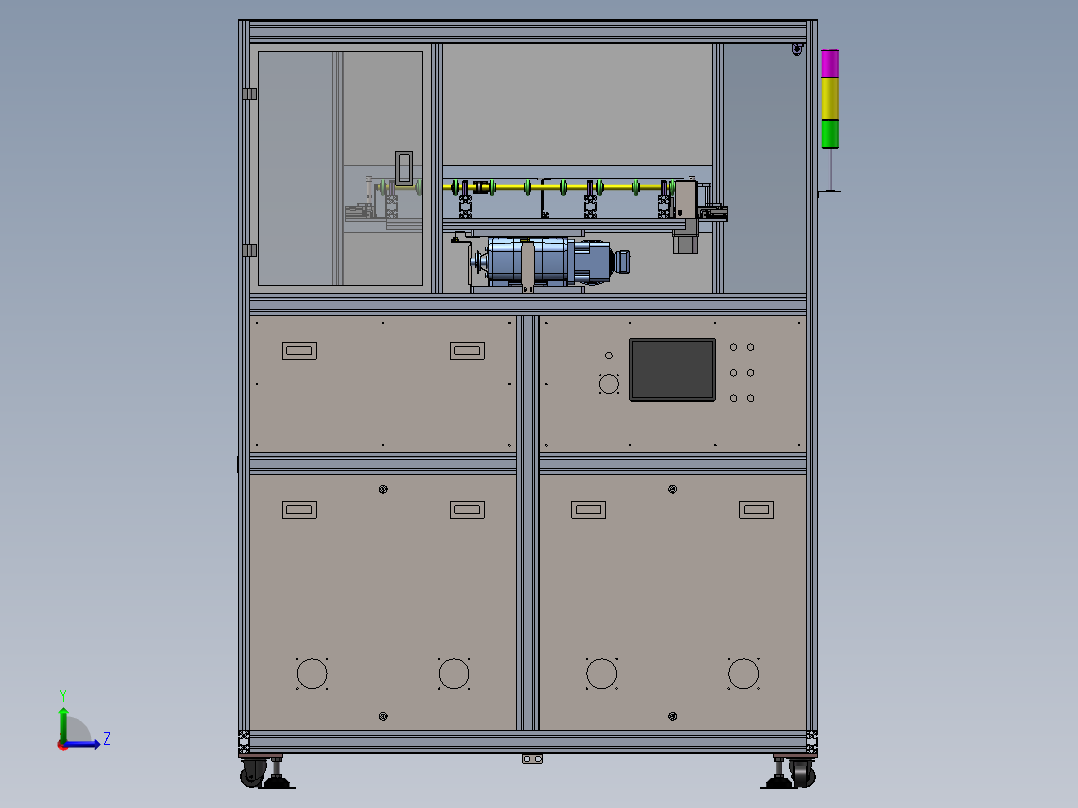 液晶面板旋转换向输送机sw18可编辑左视图