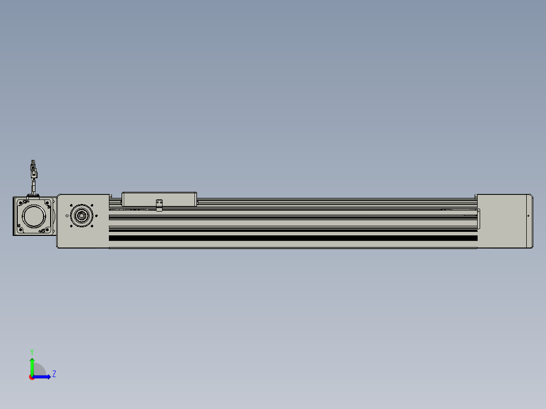 威洛博直线电机模组EB10-L224-S650-BR-ZP75-MS3-5K左视图