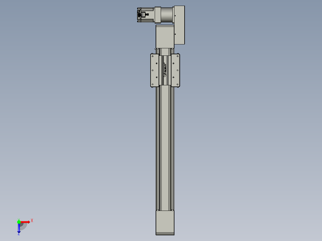 威洛博直线电机模组EB10-L224-S650-BR-ZP75-MS3-5K俯视图