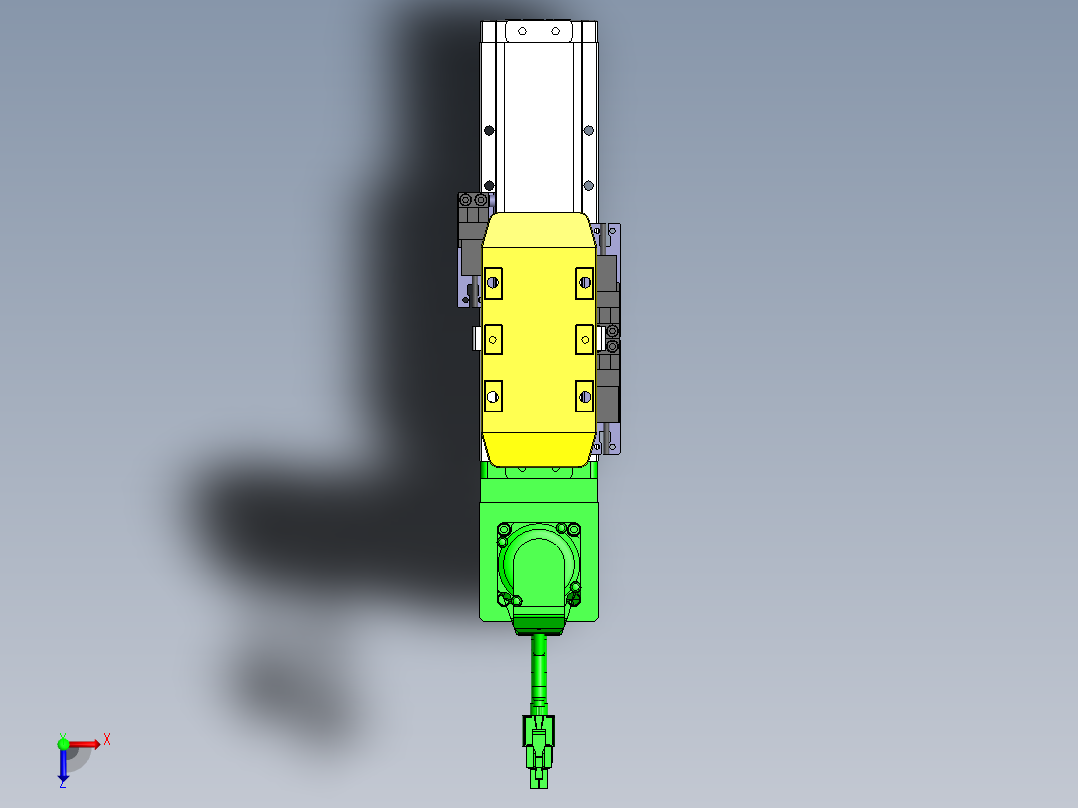 GTA内嵌同步带全封闭GTA5-BW-100W俯视图