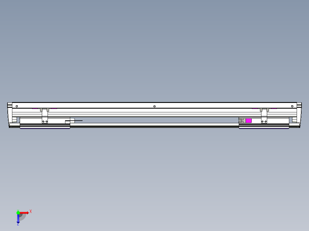 威洛博VL系列直线电机模组-2VL14S2-S500俯视图