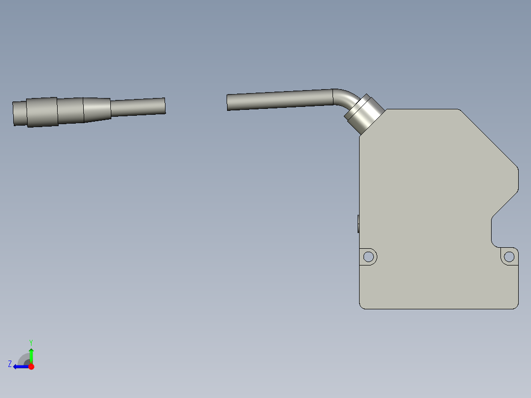 基恩士LJ-G030_kc图纸模型右视图