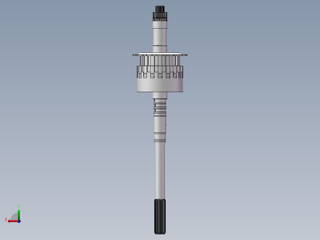 自动挡汽车变速器行星轮减速器后视图