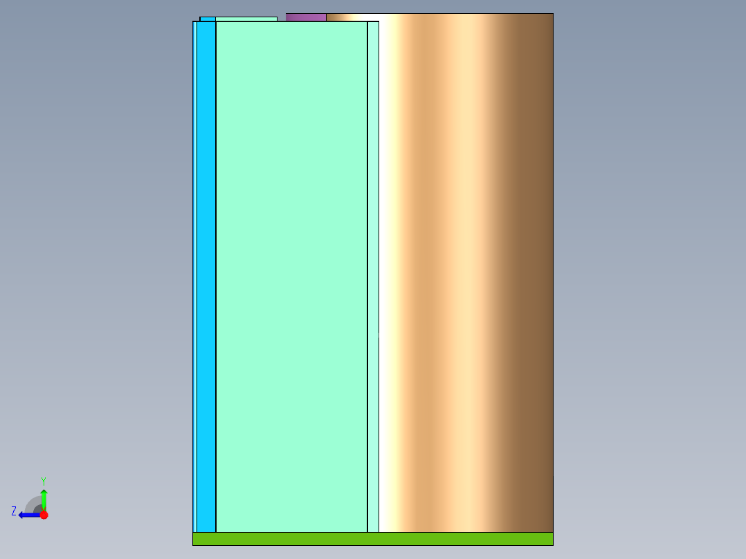 组合式三箱废水加药净化装置右视图