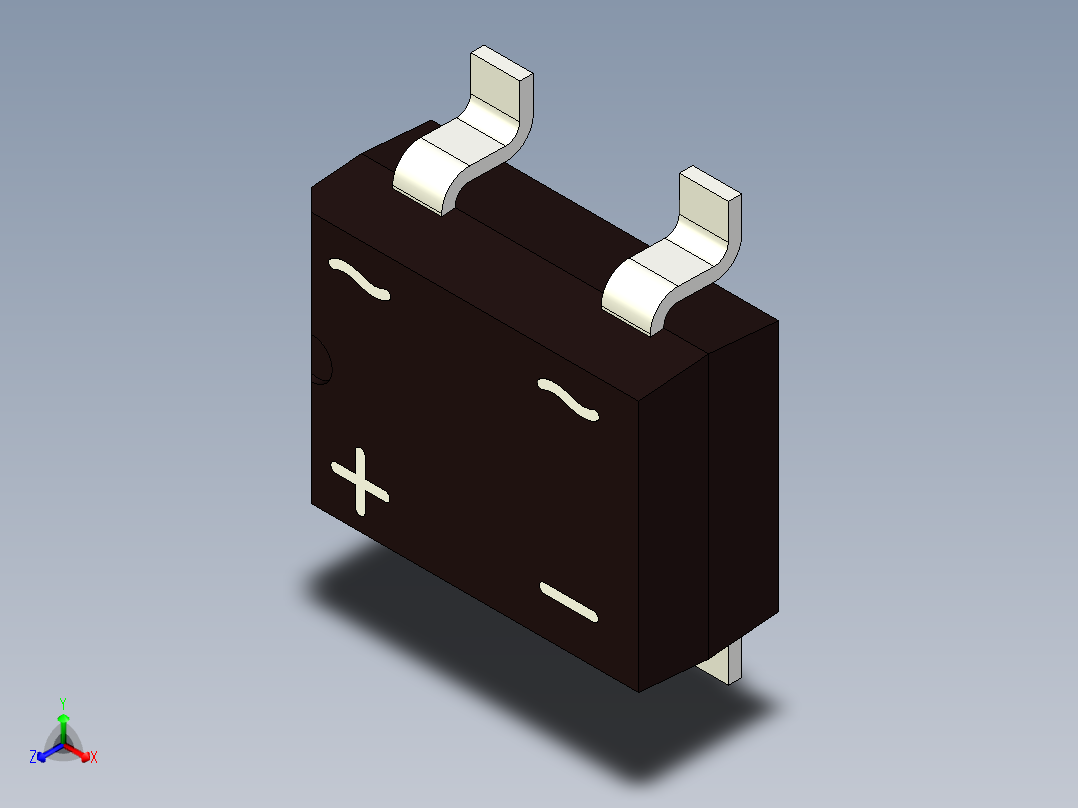 集成电路贴片封装SDIP 4引脚。带有桥式整流器的标记