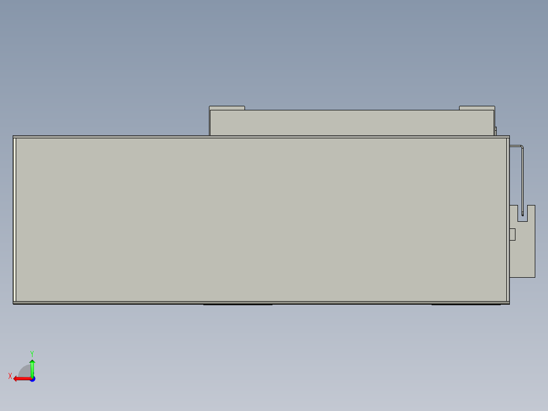 直线模组LHC17-S350-R设计图纸后视图