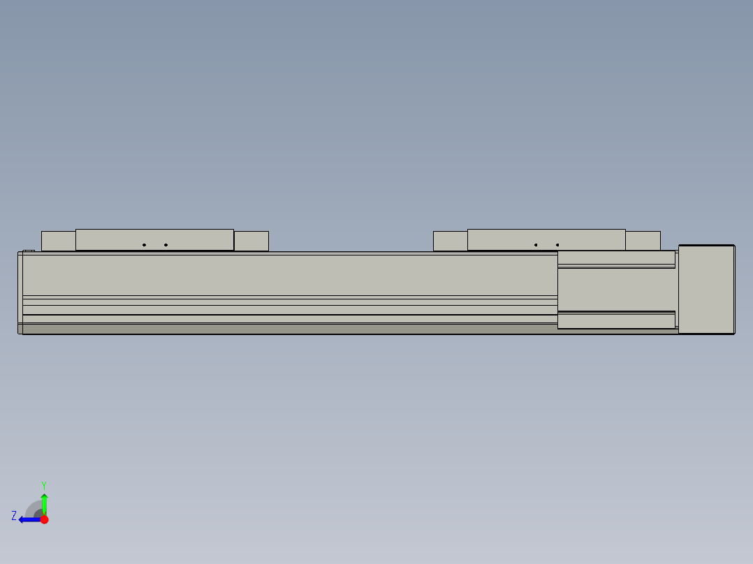 直线模组LHC17-S350-R设计图纸右视图