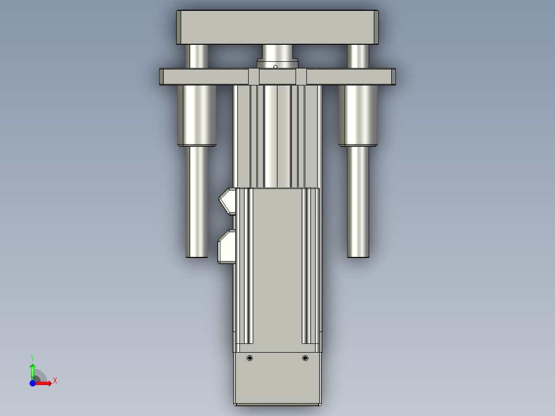 12VZ电动缸-VZ6D-S50-BD前视图