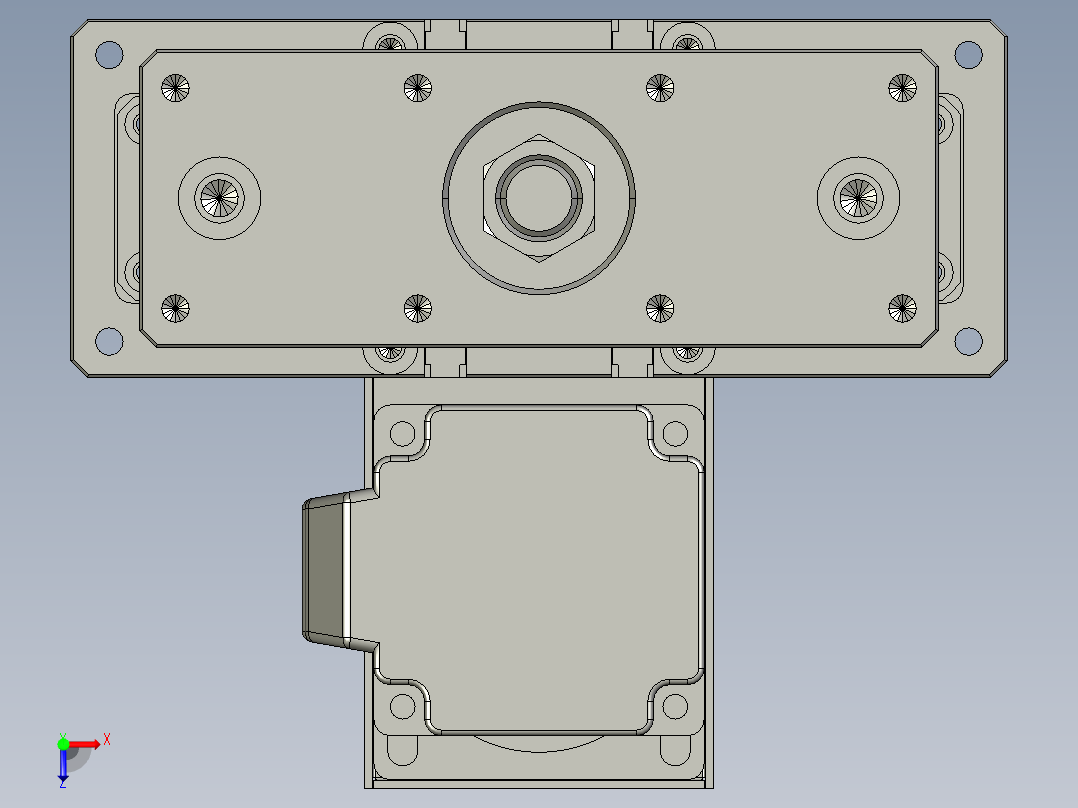 12VZ电动缸-VZ6D-S50-BD俯视图