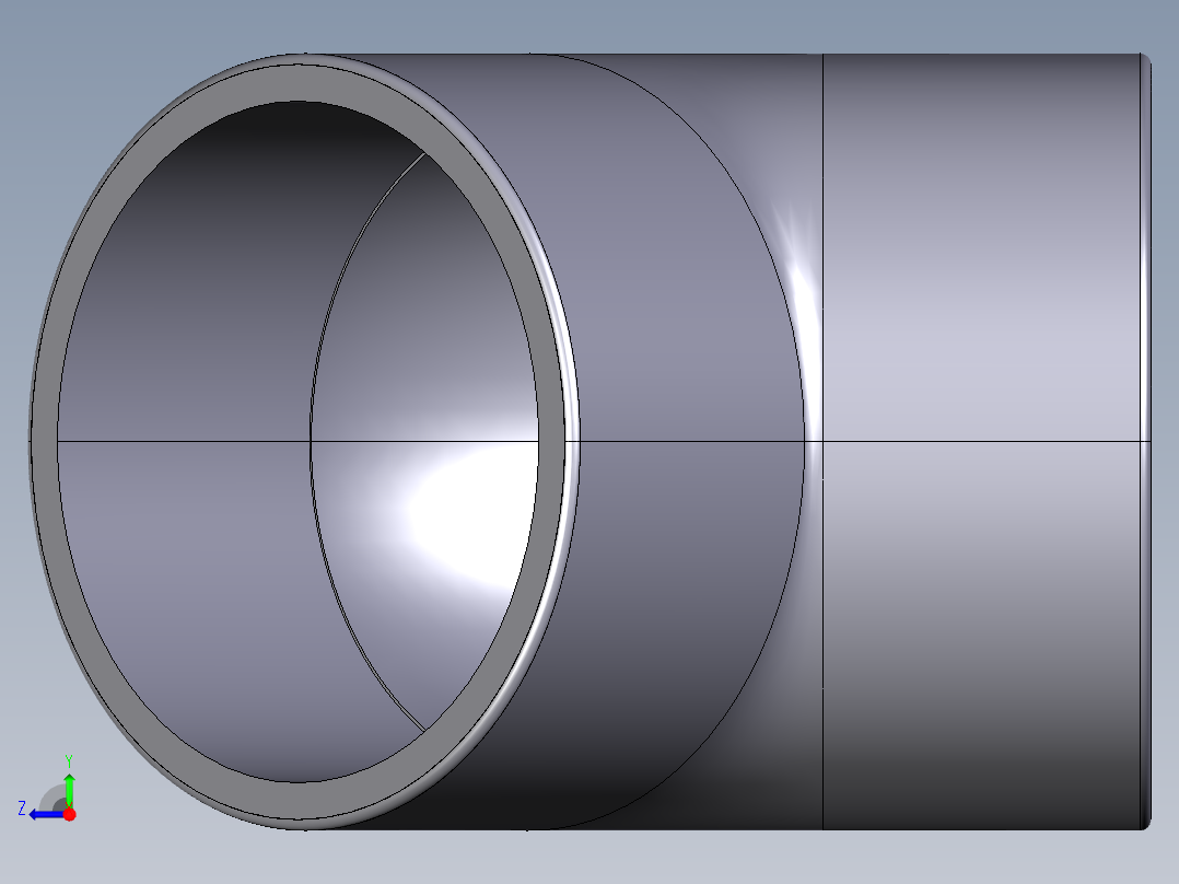 4HIV 45用溶剂焊接插座弯头右视图